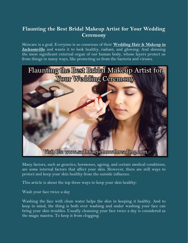 flaunting the best bridal makeup artist for your
