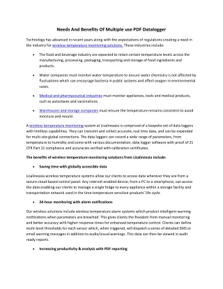 needs and benefits of multiple use pdf datalogger