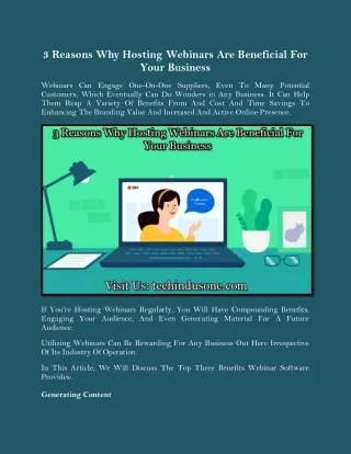 3 reasons why hosting webinars are beneficial