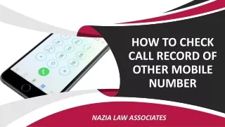 Call Record of Any Mobile Number - Get Legal Service By Professionals