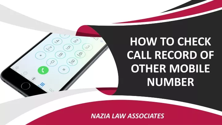 how to check call record of other mobile number