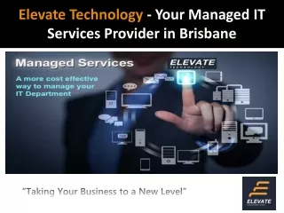 elevate technology your managed it services