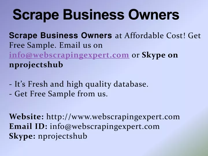 scrape business owners
