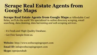 scrape real estate agents from google maps