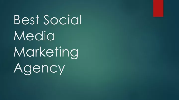 best social media marketing agency
