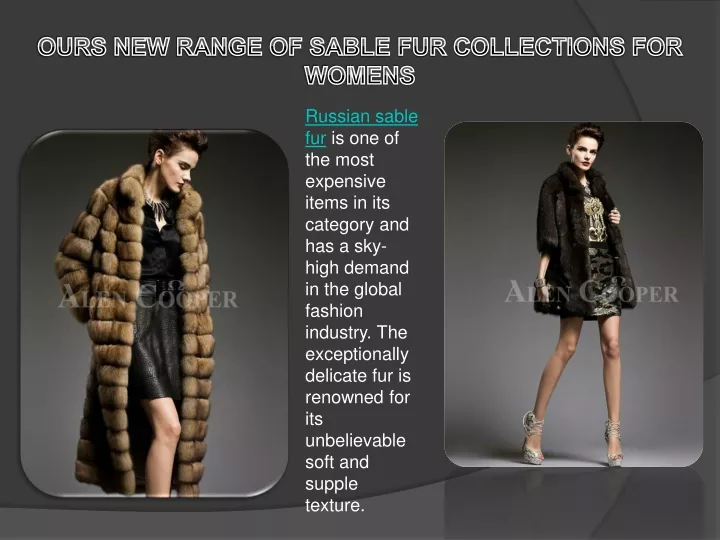 ours new range of sable fur collections for womens