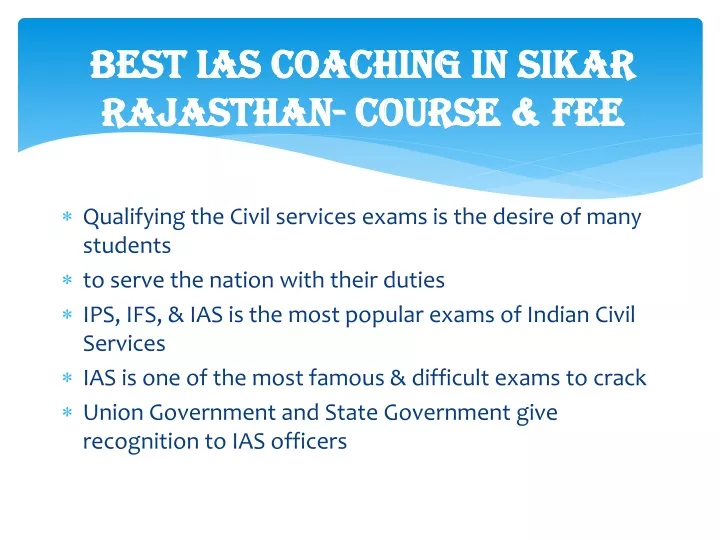 best ias coaching in sikar rajasthan course fee