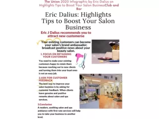 Eric Dalius: Highlights Tips to Boost Your Salon Business