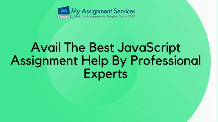 avail the best javascript assignment help