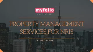 Property Management Services for NRIs in India | MyFollo