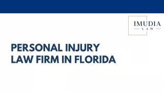 Personal Injury Law Firm Florida - Imudia Law