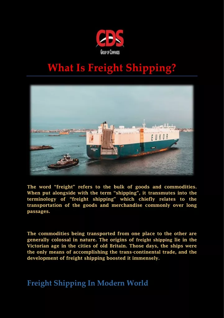 what is freight shipping
