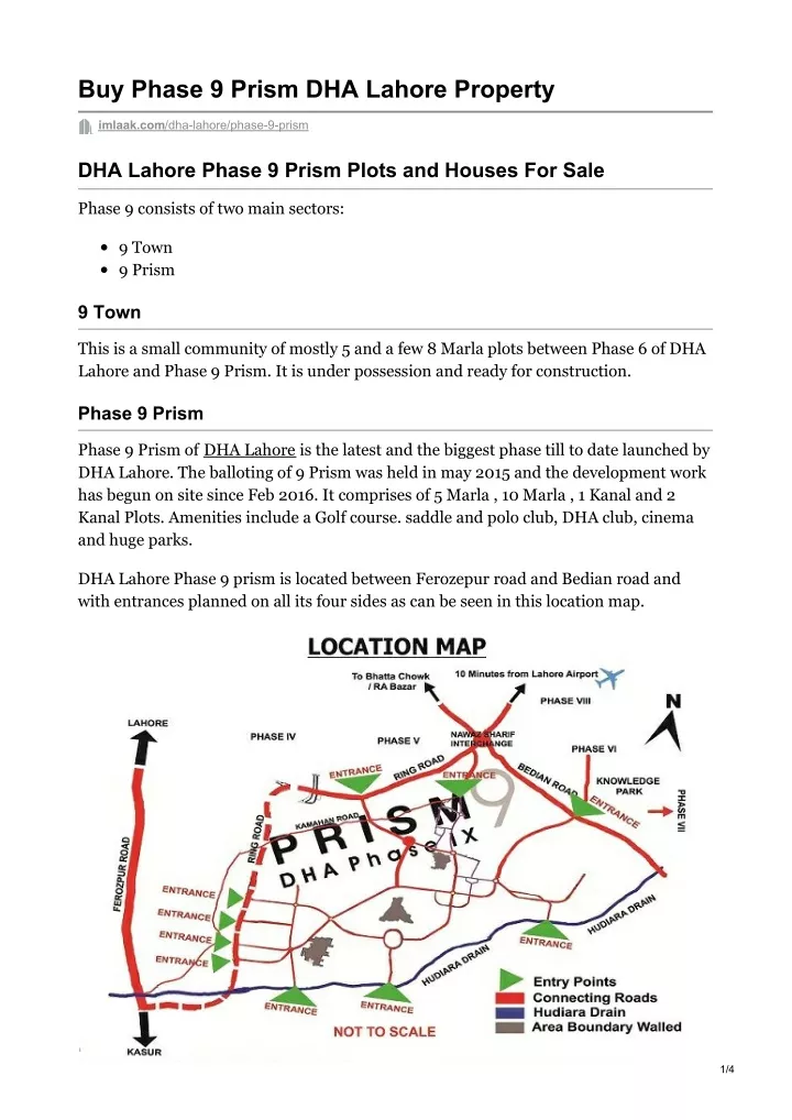 buy phase 9 prism dha lahore property