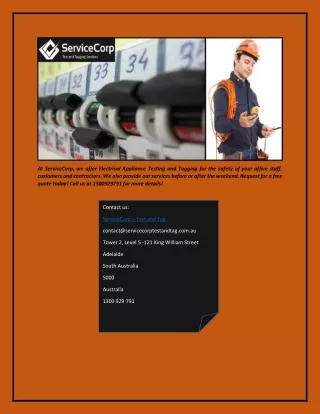 at servicecorp we offer electrical appliance