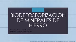 Biodefosforización de minerales de hierro