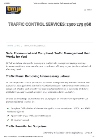 Traffic Control Services Brisbane, Australia - Traffic Management People