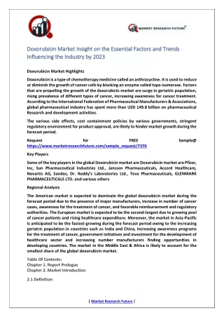 doxorubicin doxorubicin market influencing