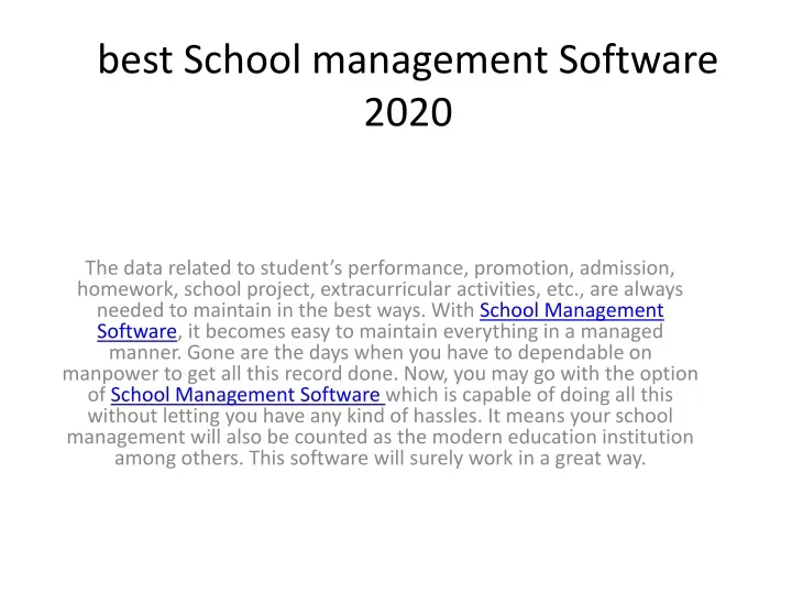 best school management software 2020