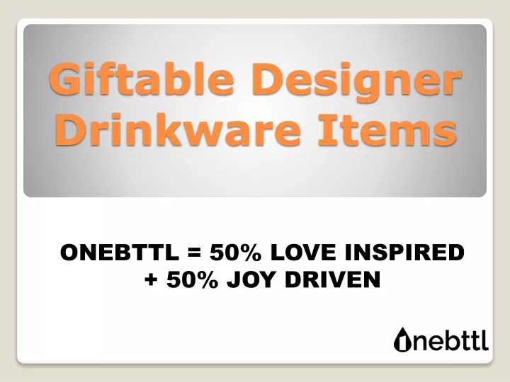 giftable designer drinkware items