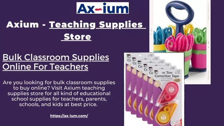axium teaching supplies store