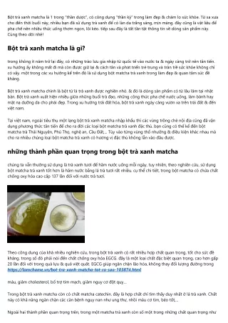 b t tr xanh matcha l 1 trong