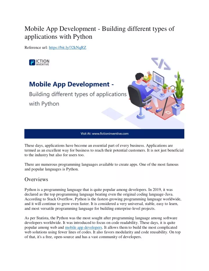 mobile app development building different types