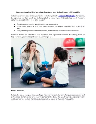 common signs you need immediate assistance from