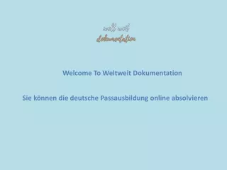 Sie können die deutsche Passausbildung online absolvieren