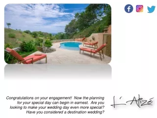 Choose a Caribbean villa for your wedding location