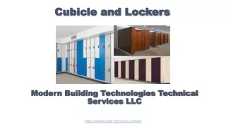 Cubicles, Benches and Lockers