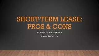 short term lease pros cons