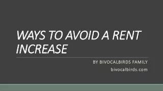 ways to avoid a rent increase