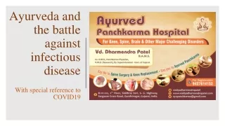 Ayurveda And Infectious Diseases Similar to Covid19