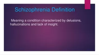 Schizophrenia symptoms, cause, treatment
