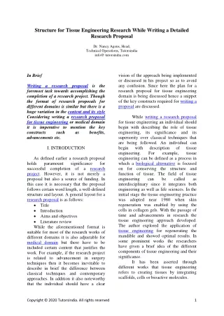 structure for tissue engineering research while