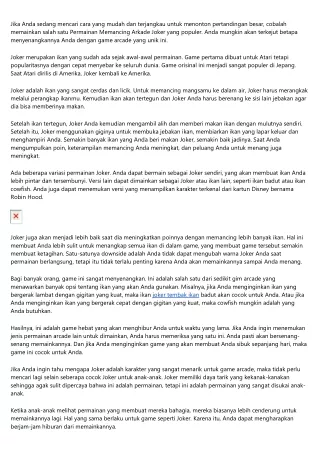 Everything You've Ever Wanted to Know About joker tembak ikan