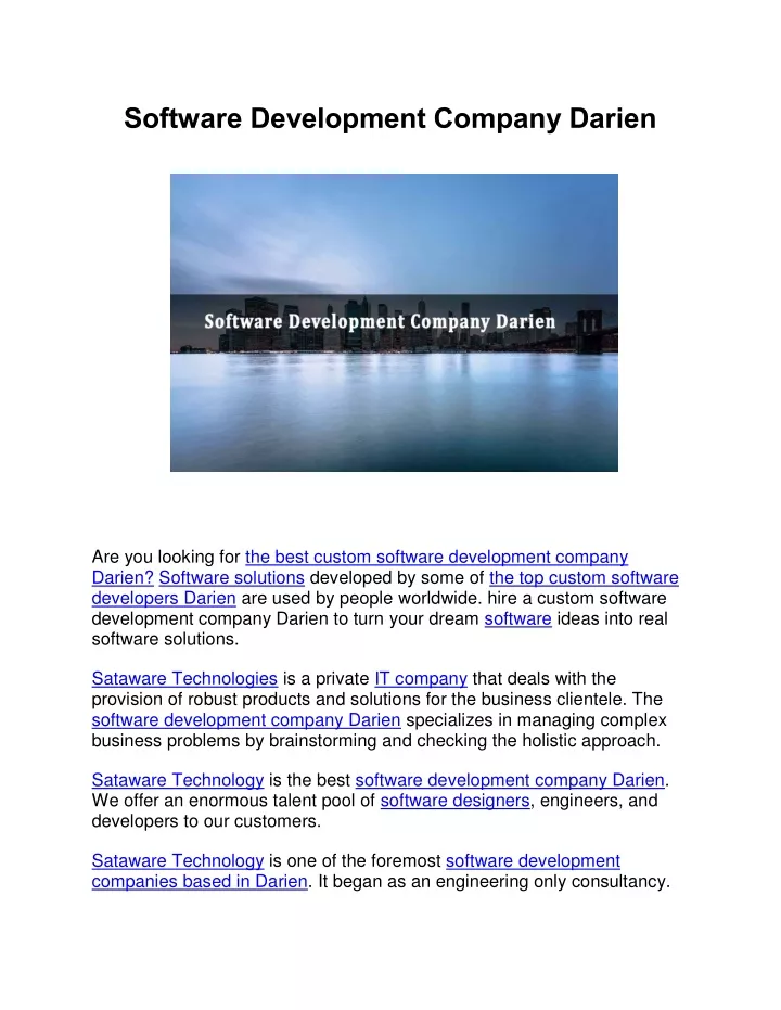 software development company darien