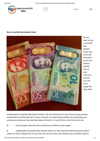 Buy Counterfeit New Zealand Dollars | Fake New Zealand Dollars