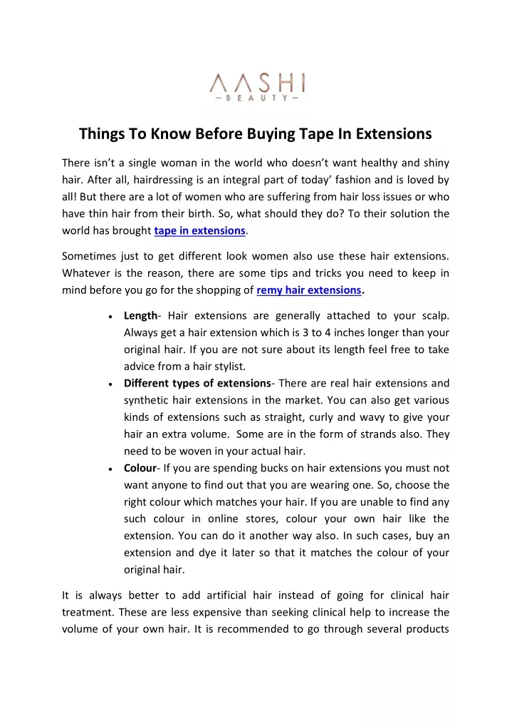 things to know before buying tape in extensions
