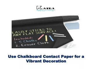 Use Chalkboard Contact Paper for a Vibrant Decoration