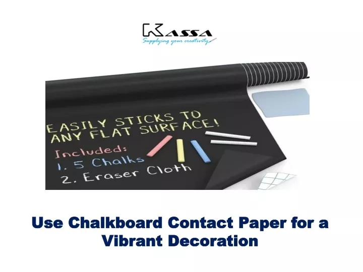 use chalkboard contact paper for a vibrant