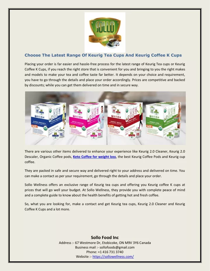 choose the latest range of keurig tea cups