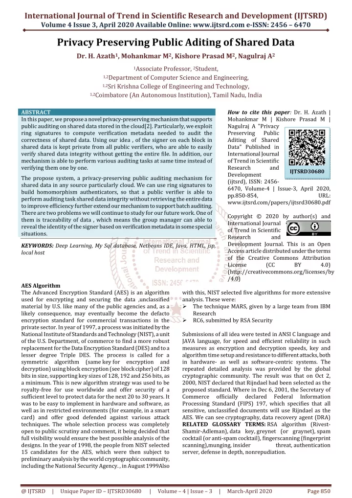 international journal of trend in scientific