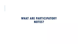What are Participatory Notes?