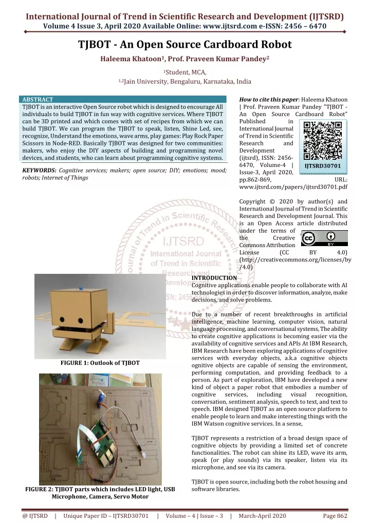 international journal of trend in scientific