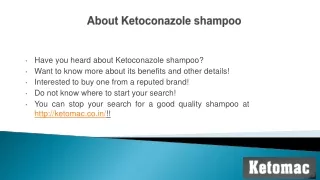 about ketoconazole shampoo