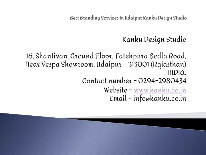 best branding services in udaipur kanku design studio