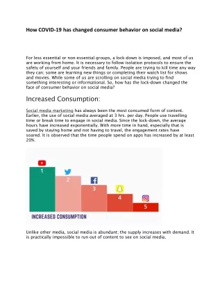 How COVID-19 has changed consumer behavior on social media?