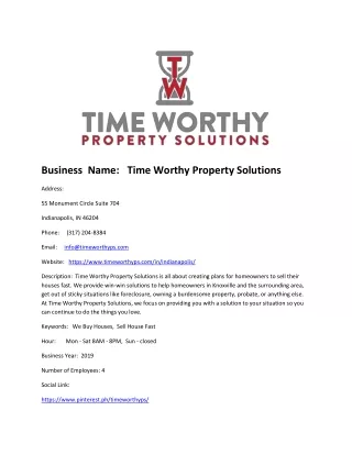 Time Worthy Property Solutions