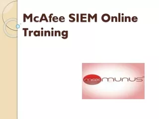 Why should you go for McAfee SIEM Online Training